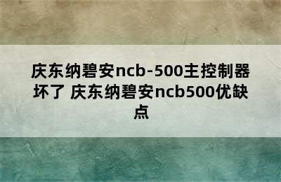 庆东纳碧安ncb-500主控制器坏了 庆东纳碧安ncb500优缺点